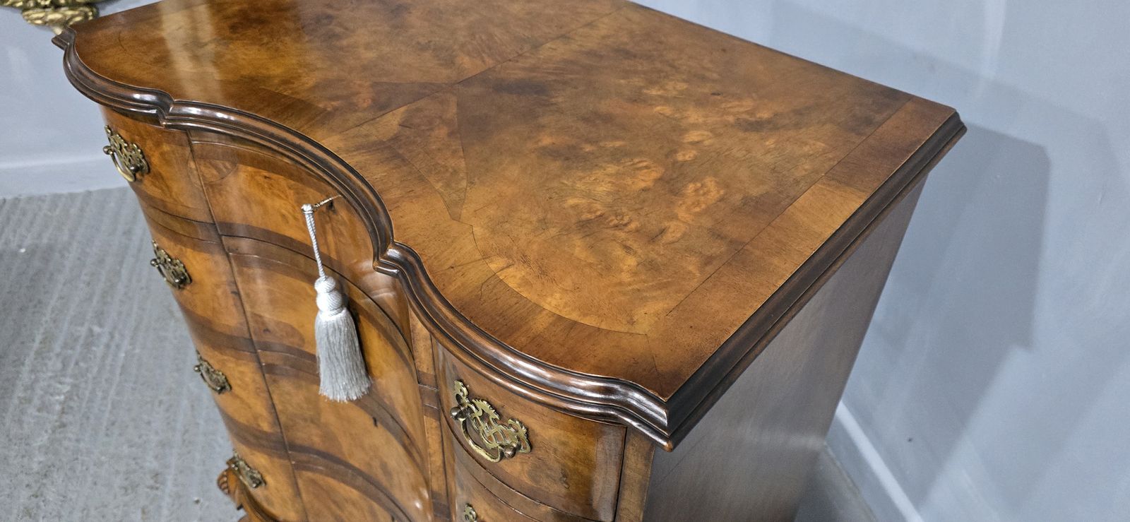 photo buy Outstanding Concave Walnut Chest Of Drawers