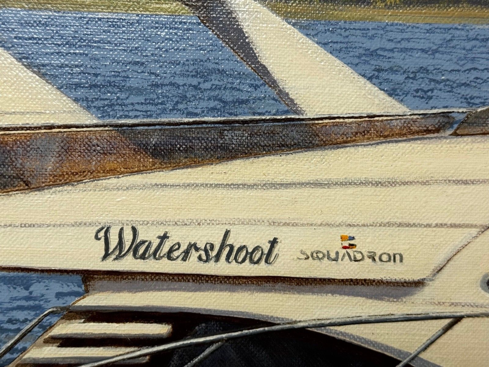 Oil Painting Lake Windermere Ascendancy — Fairline Squadron 50 Yacht By Edward Hersey photo Art