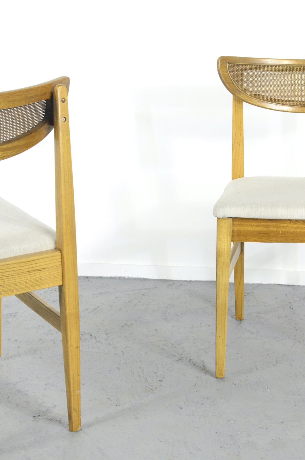 Very Rare Set Of 4 Vintage Midcentury Teak And Cane Bergere Chairs photo furniture