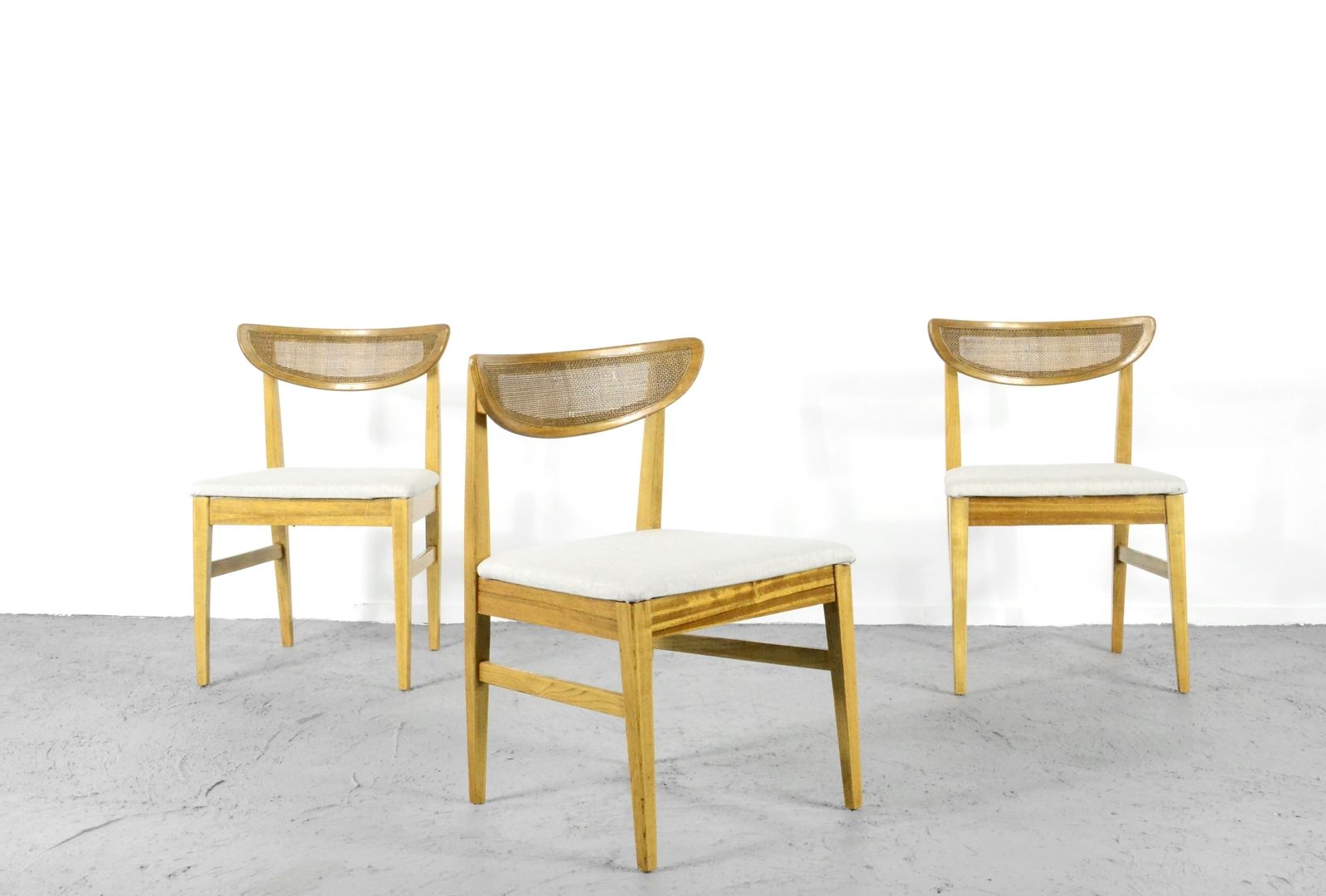 Very Rare Set Of 4 Vintage Midcentury Teak And Cane Bergere Chairs photo vinterior
