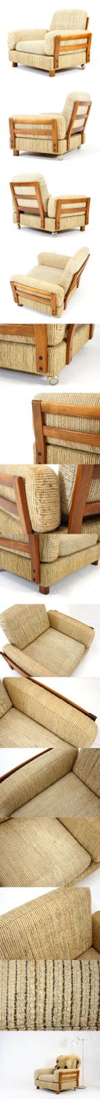 Retro Vintage Danish Low Lounge Armchair Chair Mid Century 60s 70s Rosewood Teak photo furniture