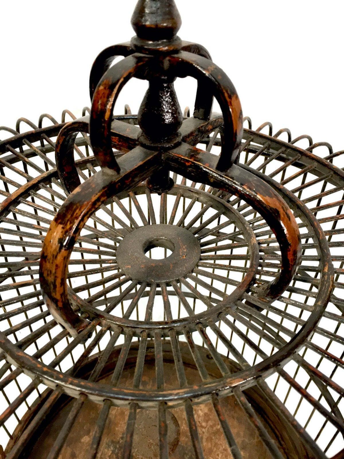 Antique 20th Century Oriental Bird Cage / Birdcage House / Tabletop / Hanging photo for sale