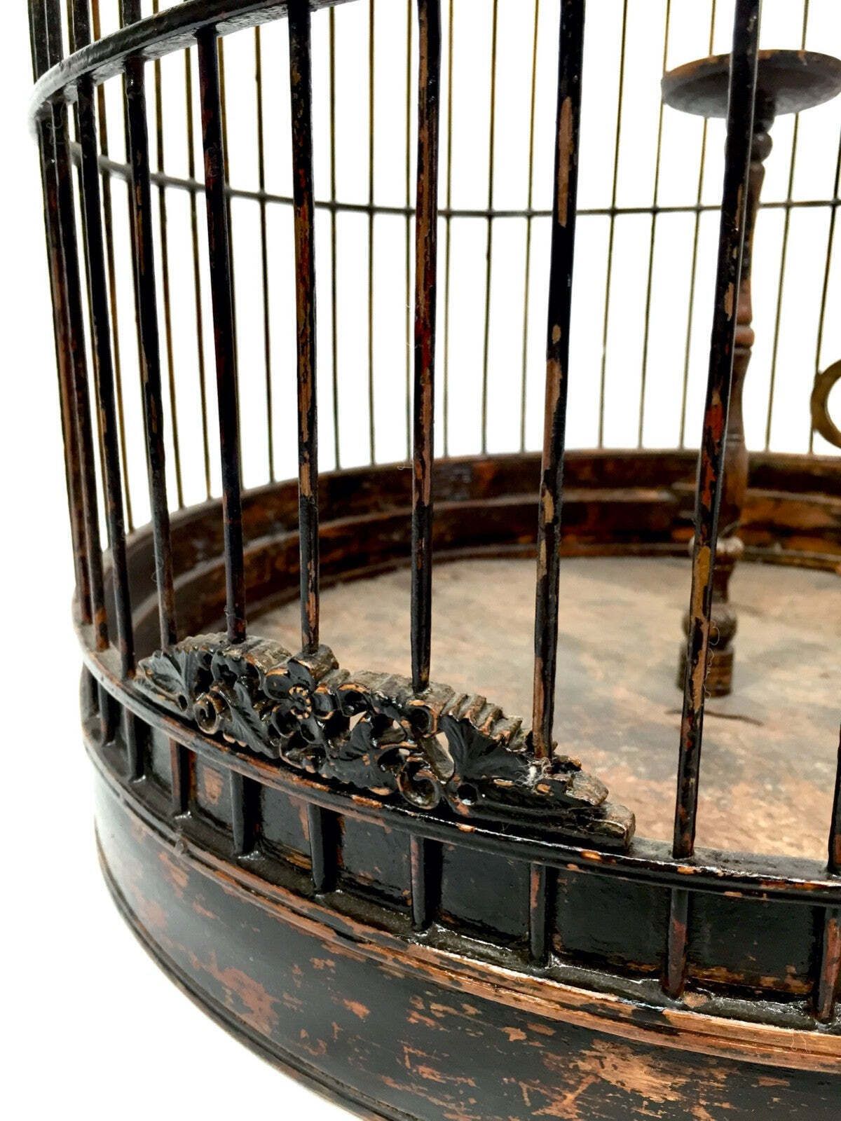 photo furniture Antique 20th Century Oriental Bird Cage / Birdcage House / Tabletop / Hanging