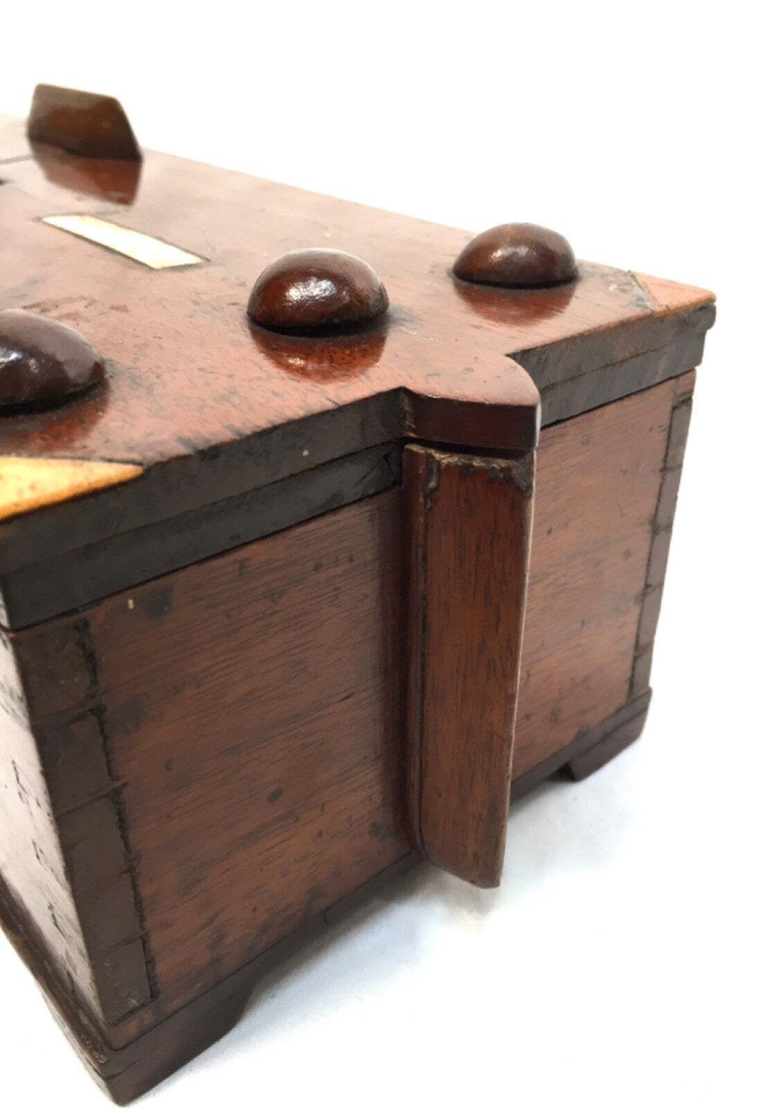 Antique Wooden 19th Century Secret Puzzle Box / Money Storage Chest C.1895 photo buy