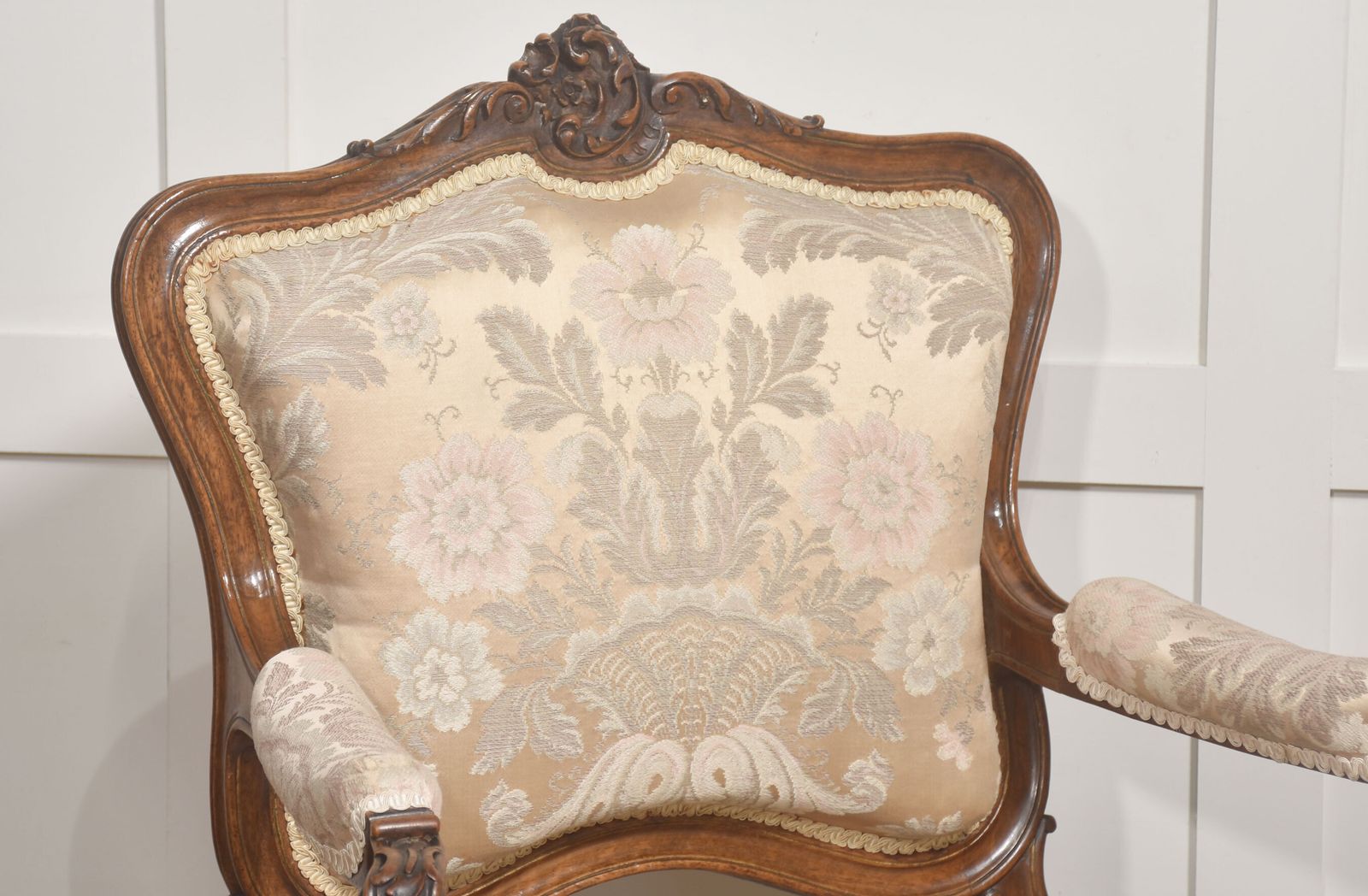Pair Of French Louis XV Style Carved Walnut Armchairs photo furniture