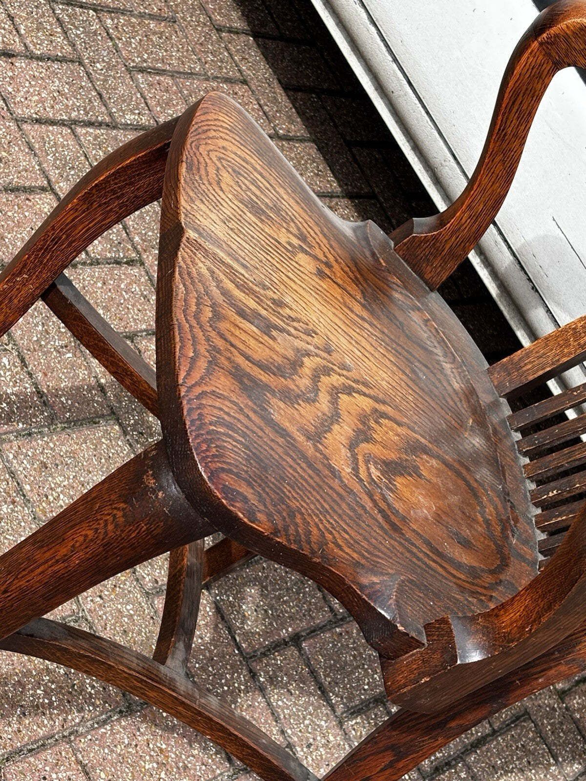 Edwardian Oak Desk Armchair , Superb Quality, Stamped Boardmans photo Furniture