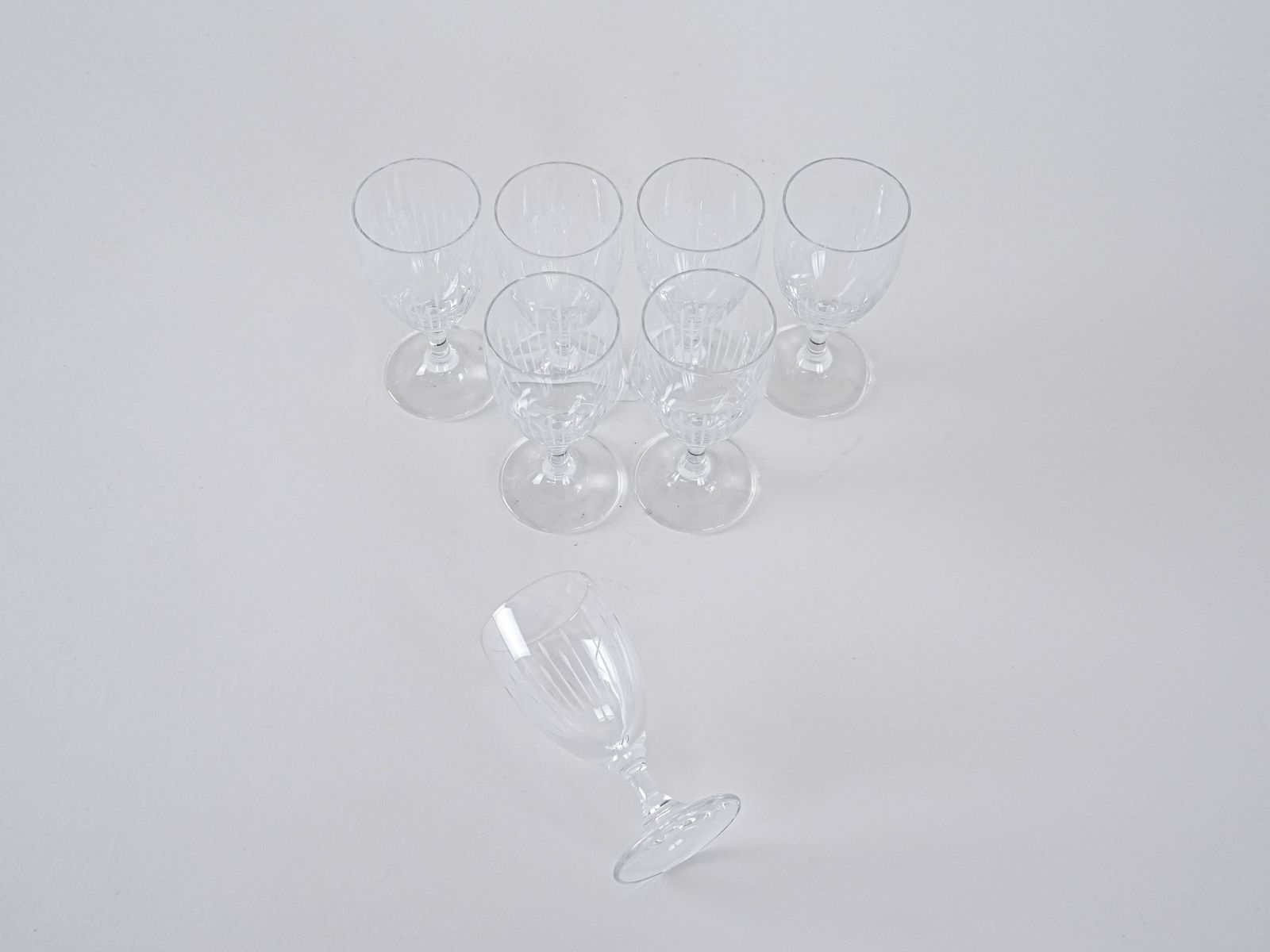 Set Of Crystal Glasses, Danish Design, 1970s, Manufactured In Denmark photo vinterior