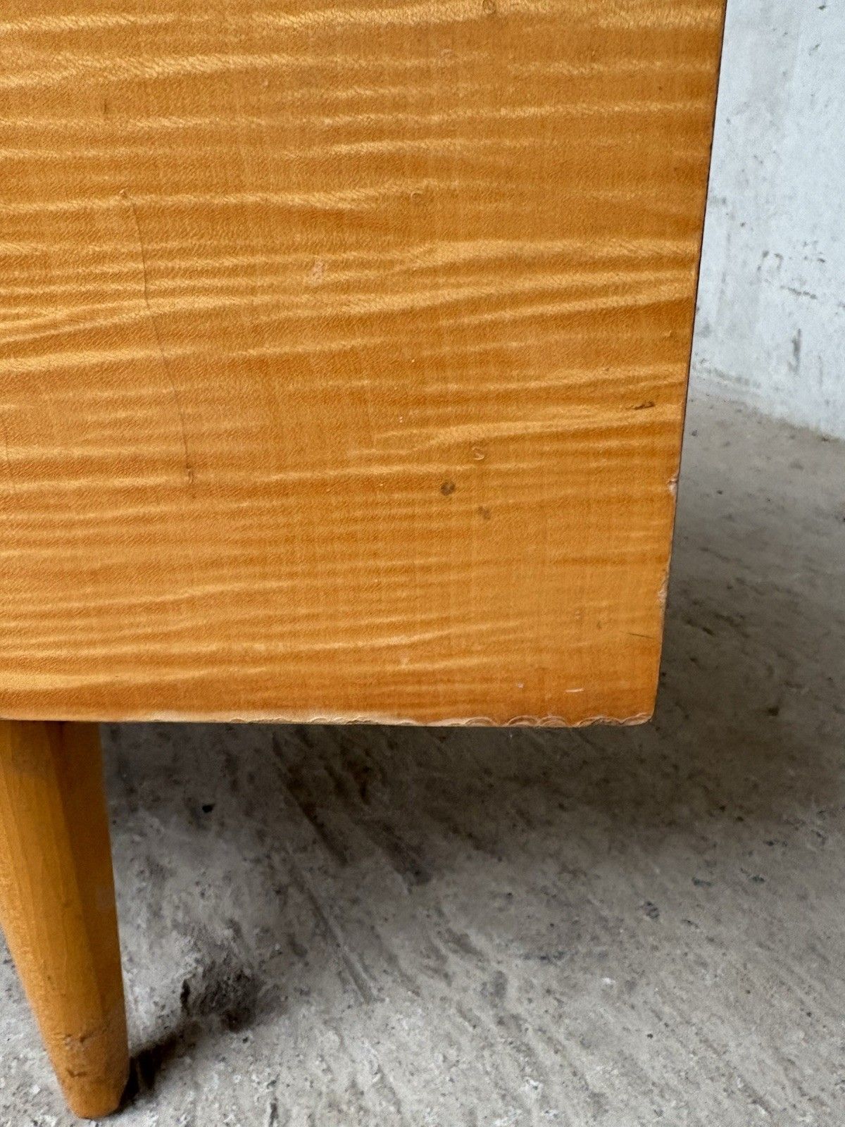 488.75 Vtg Mid Century Telephone Side Table Entranceway Hallway Bench Seat Danish R54 photo