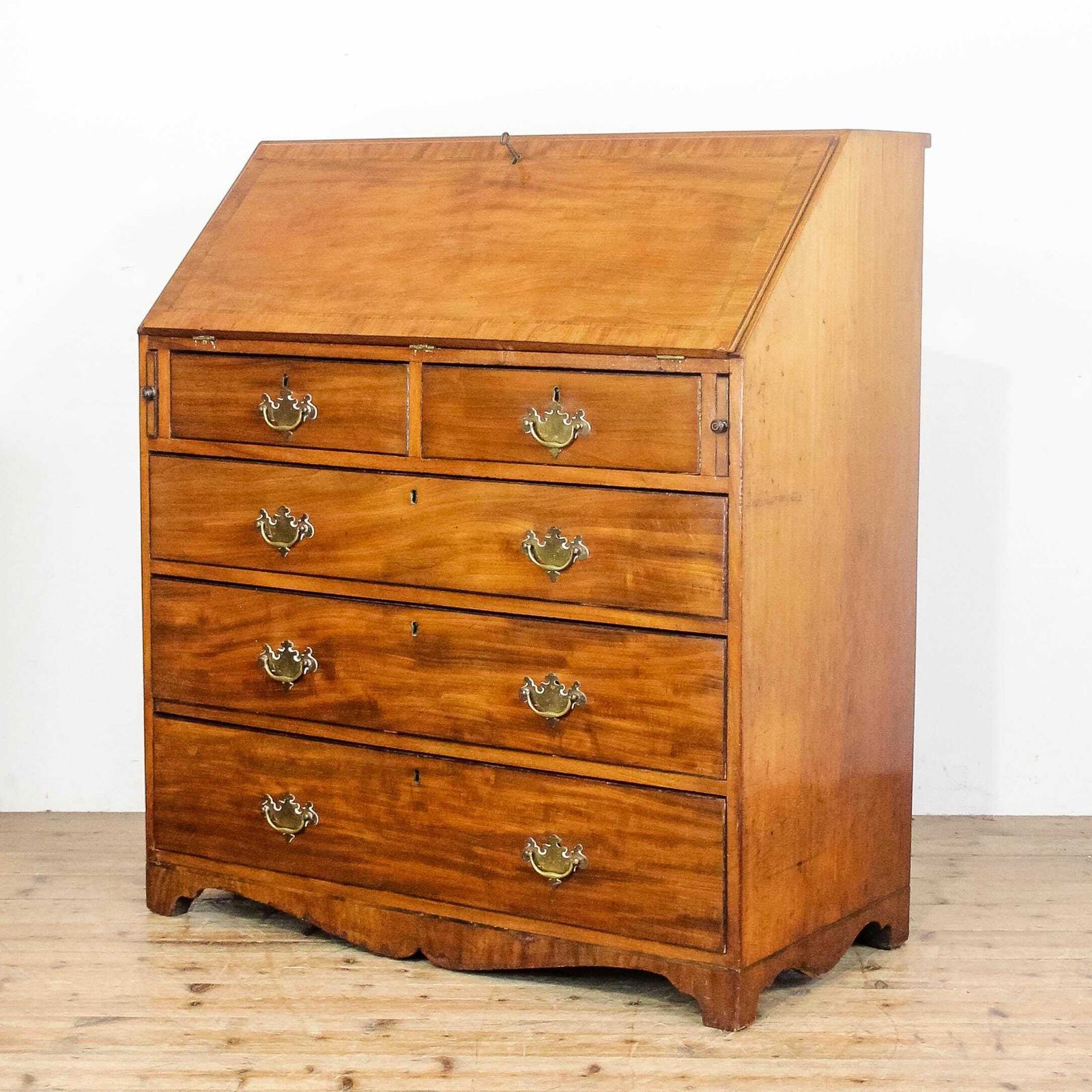 Antique Georgian Walnut Bureau | Antique Bureaux | Antique Furniture | Walnut Furniture | Antique Desks photo furniture