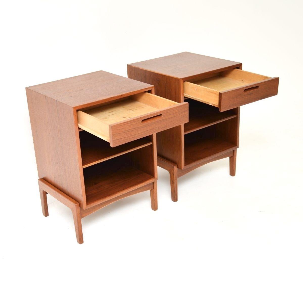 Pair Of Danish Vintage Teak Bedside Cabinets By Ib Kofod Larsen photo buy