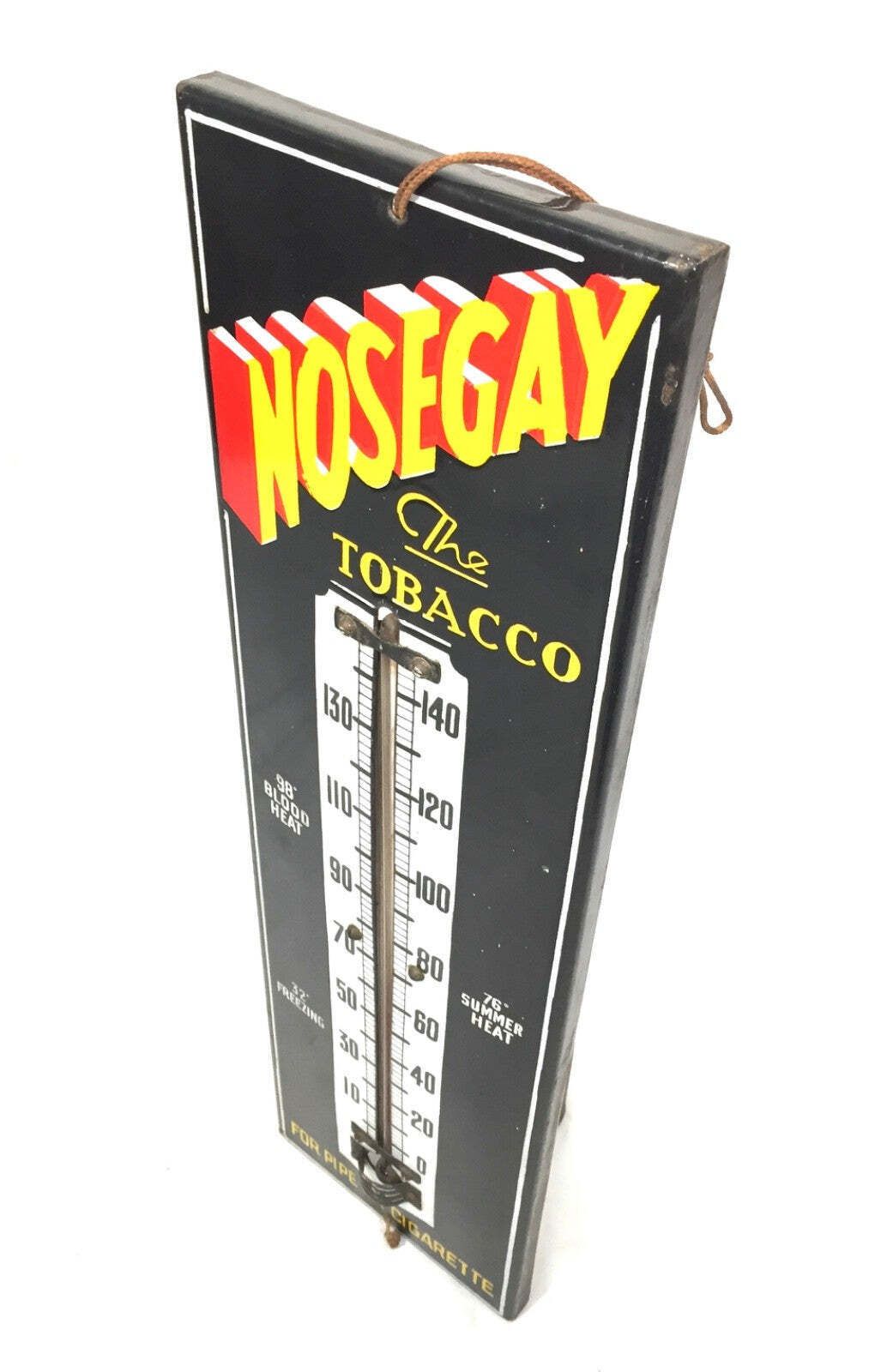 Antique Advertising Nosegay Tobacco Wall Hanging Thermometer Plaque Enamel Sign photo Home Decor