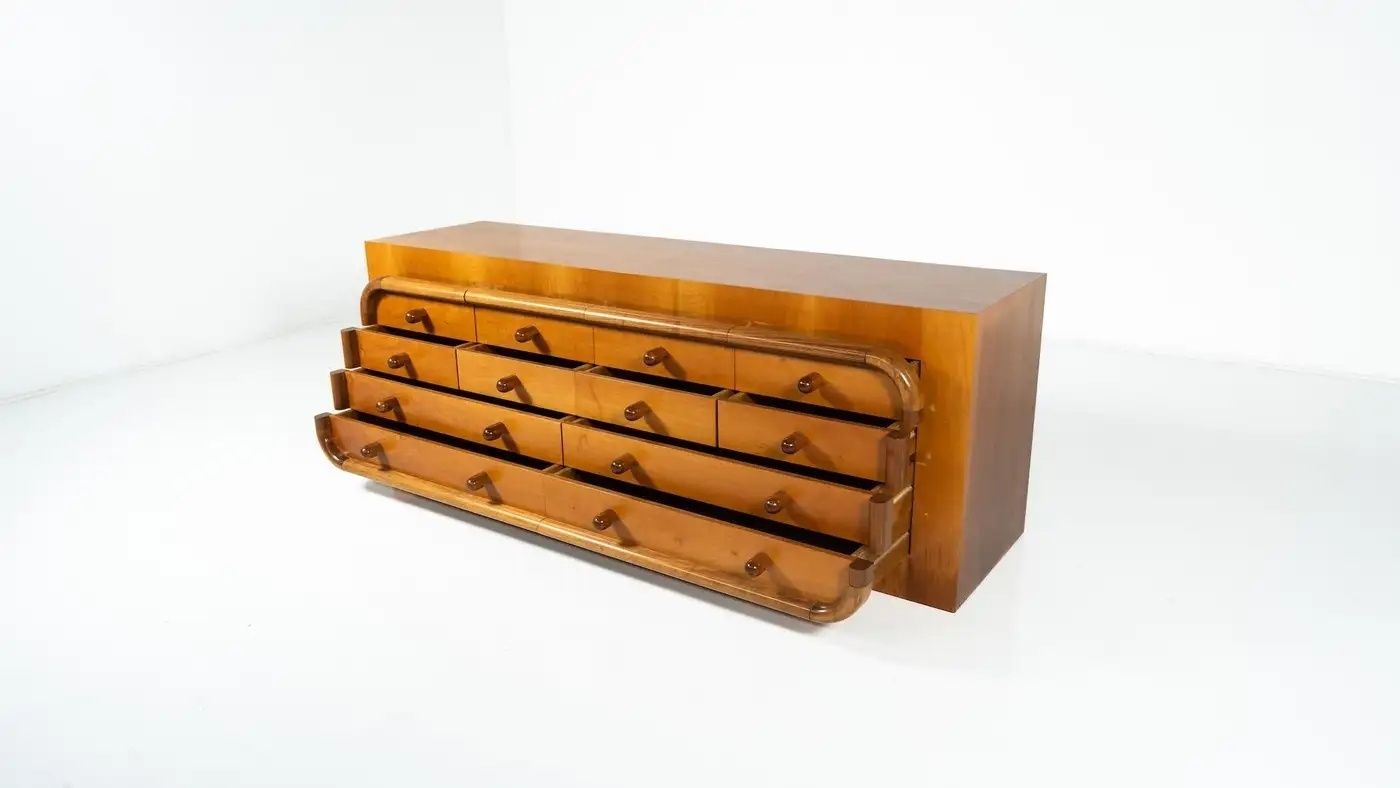 Mid Century Sideboard With Drawers Walnut Italy 1960s photo 4200.0