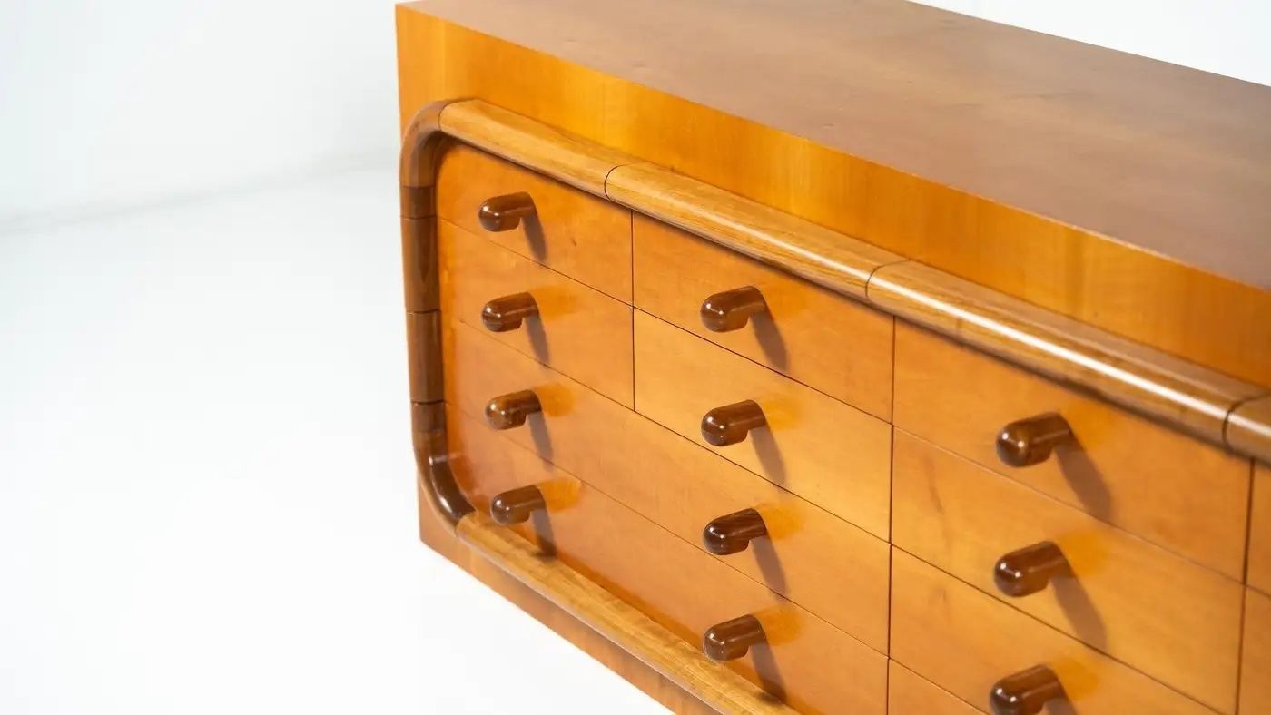 Mid Century Sideboard With Drawers Walnut Italy 1960s photo buy