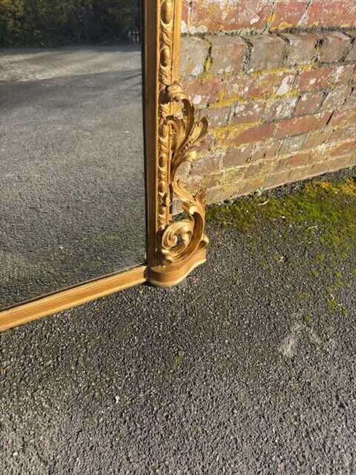 A Stunning Large Antique English 19th C Arched Top Gilt Overmantle Mirror. photo 1995.0