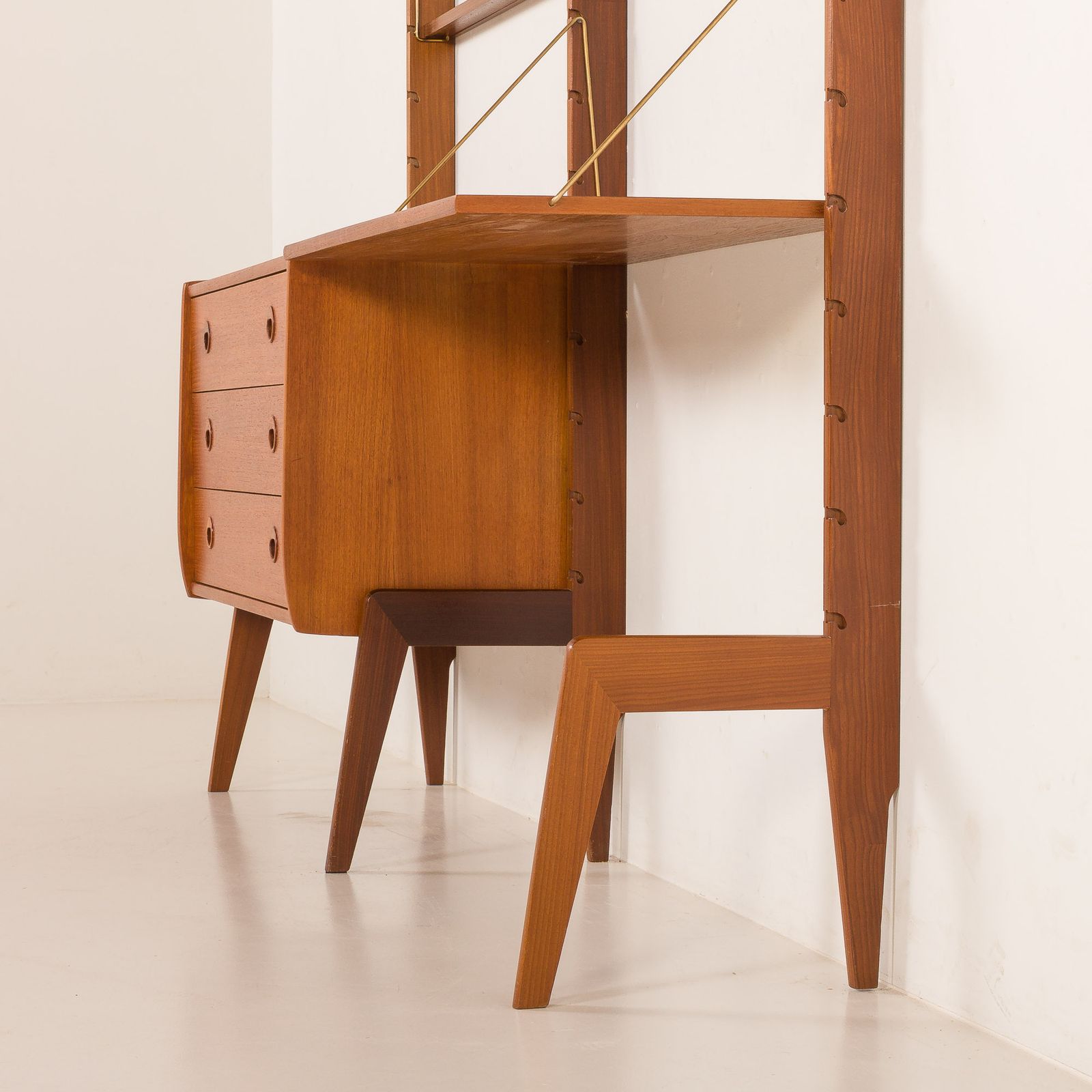 Ergo Free Standing Wall Unit With A Desk By John Texmon, Norway 1960s photo vintage