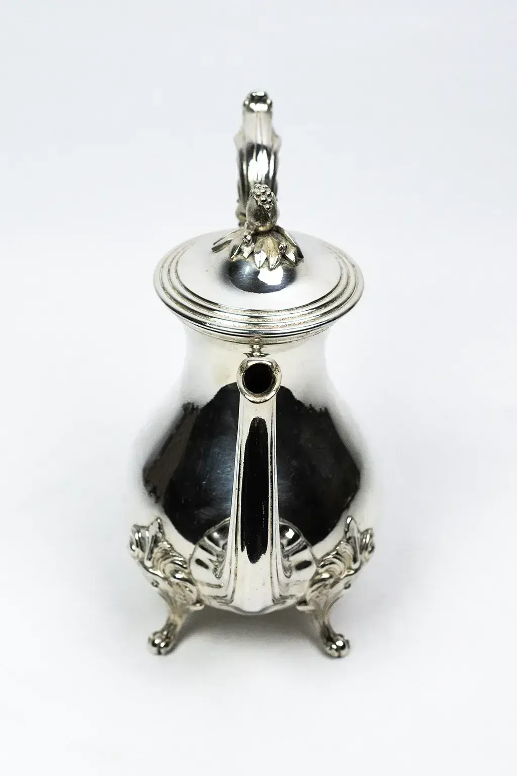 Christofle Teapot In Silver Metal, Louis XV Style — Late 19th Century – Early 20th Century. photo vintage