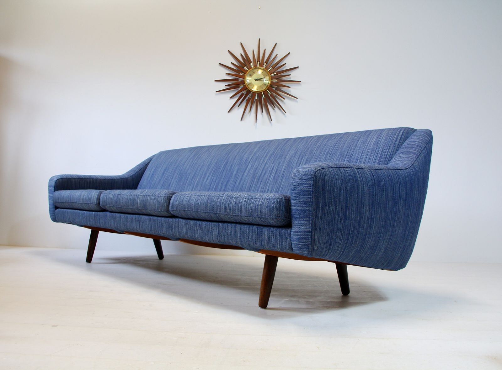 Danish Mid Century Modern 3 Seater Sofa By Amager Bolighus   Rosewood C.1960