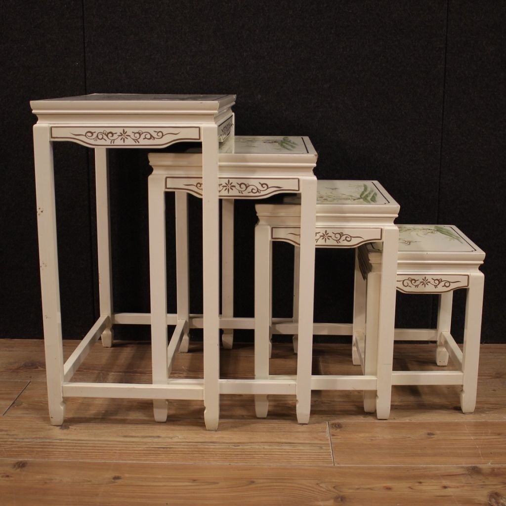Four French Lacquered And Painted Coffee Tables photo 750.0