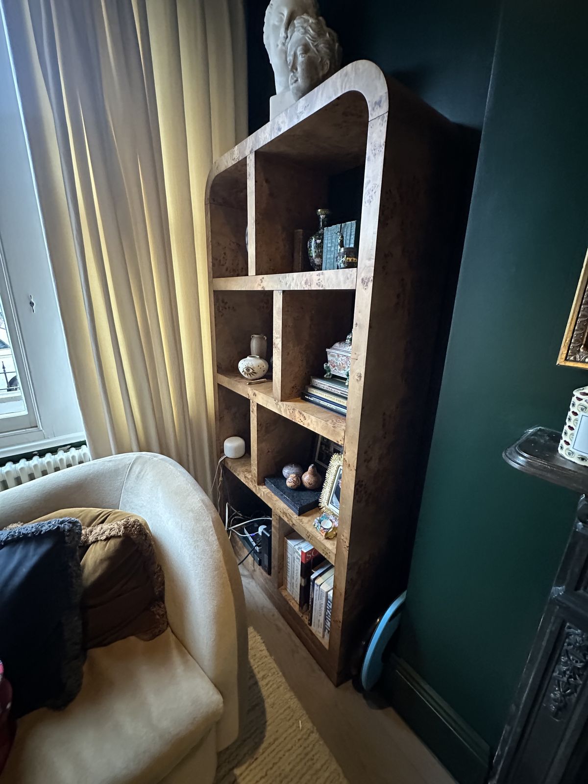 Soho Home Burl Wood Wallace Shelves photo furniture