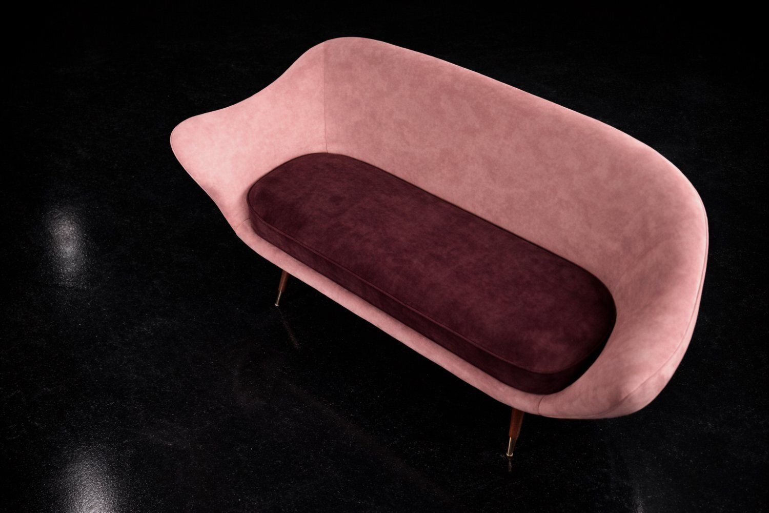photo vinterior Mid Century Modern Space Age Velour Loungeset Van Paged, 1972, Set Van 3