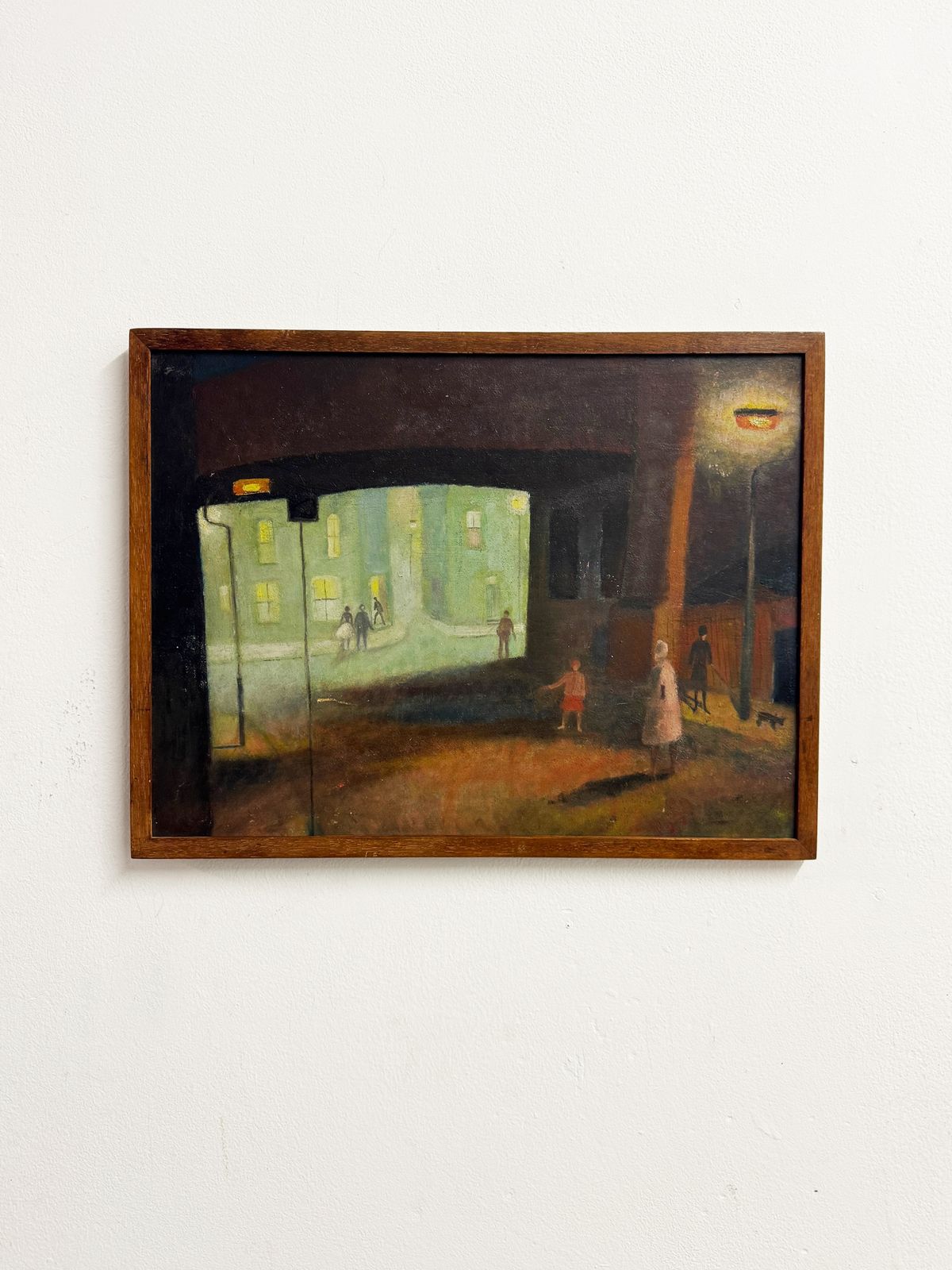Mabel Alleyne Oil Painting “Between The Lights” Rba Exhibited, London Nocturne Street Scene