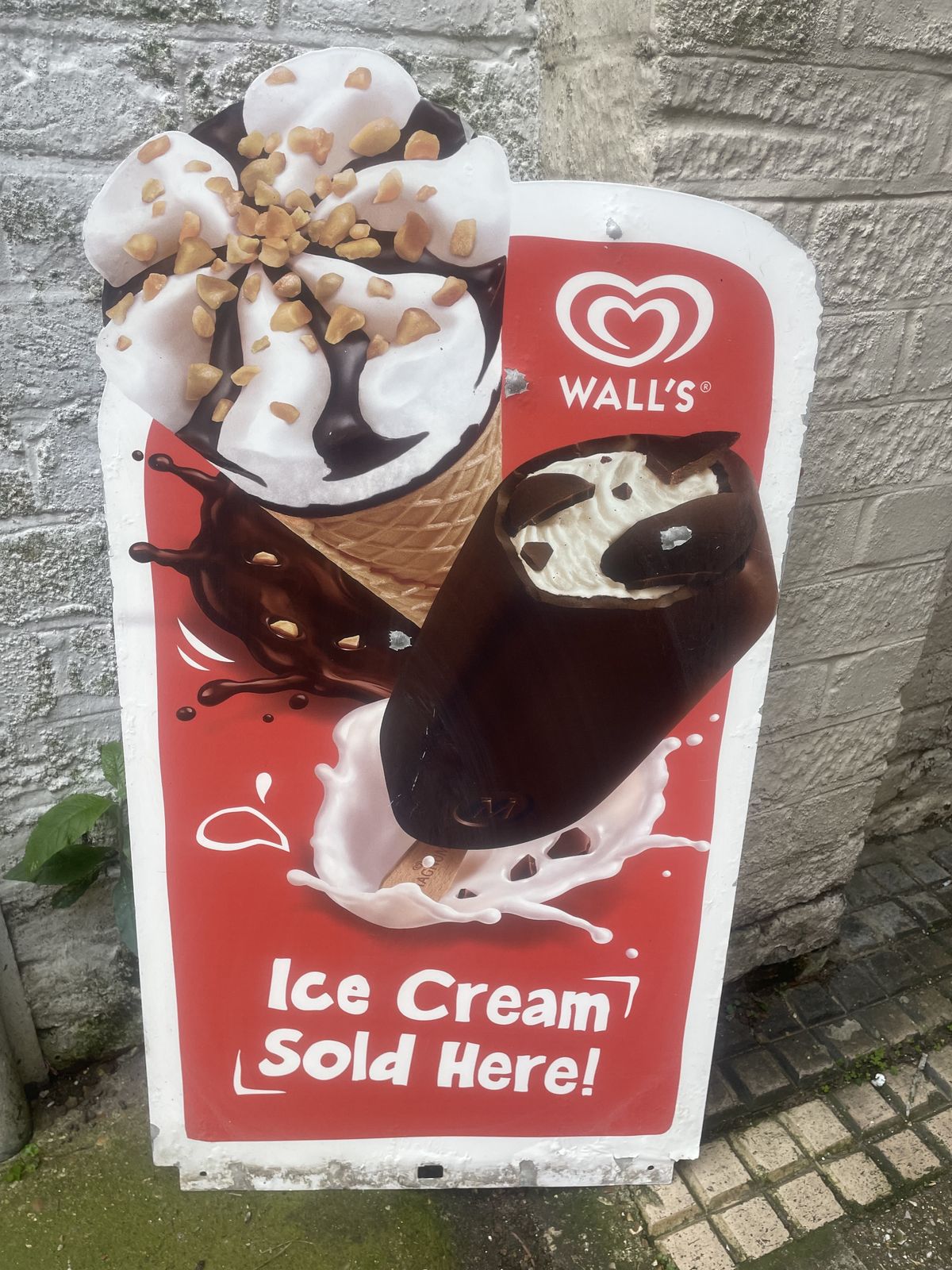 Metal Walls Ice Cream Sold Here Sign photo 60.0