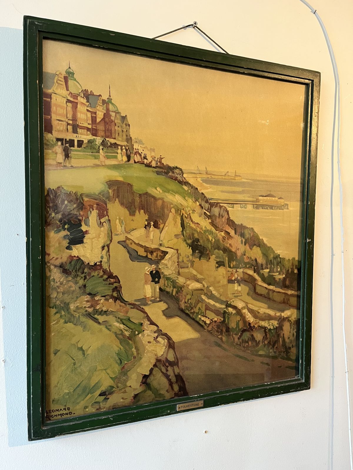 photo vinterior 1930’s Leonard Richmond “Folkestone” Original Print For Southern Railway
