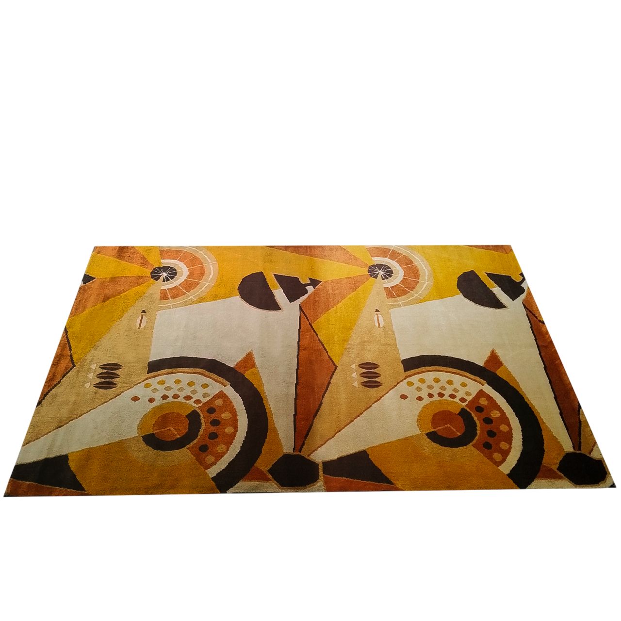 1950s Constructivist Mechanical Futuristic Rug/Tapestry. Made In France