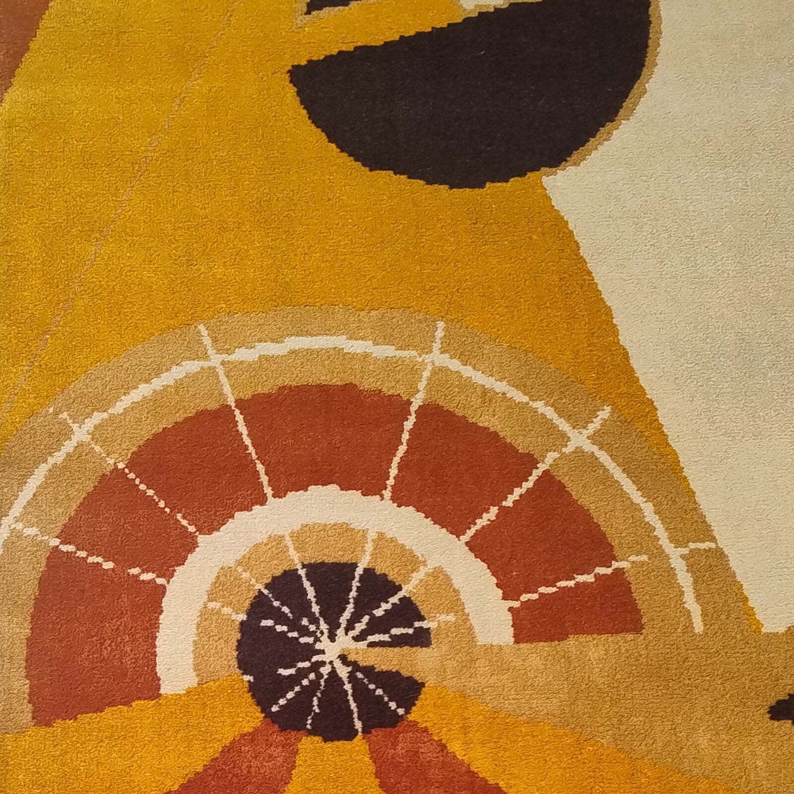 1950s Constructivist Mechanical Futuristic Rug/Tapestry. Made In France photo 28338.0
