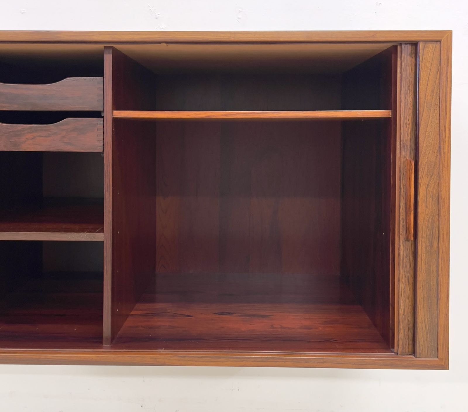 Rosewood Tambour Cabinet By Kai Kristiansen For Feldballes photo for sale