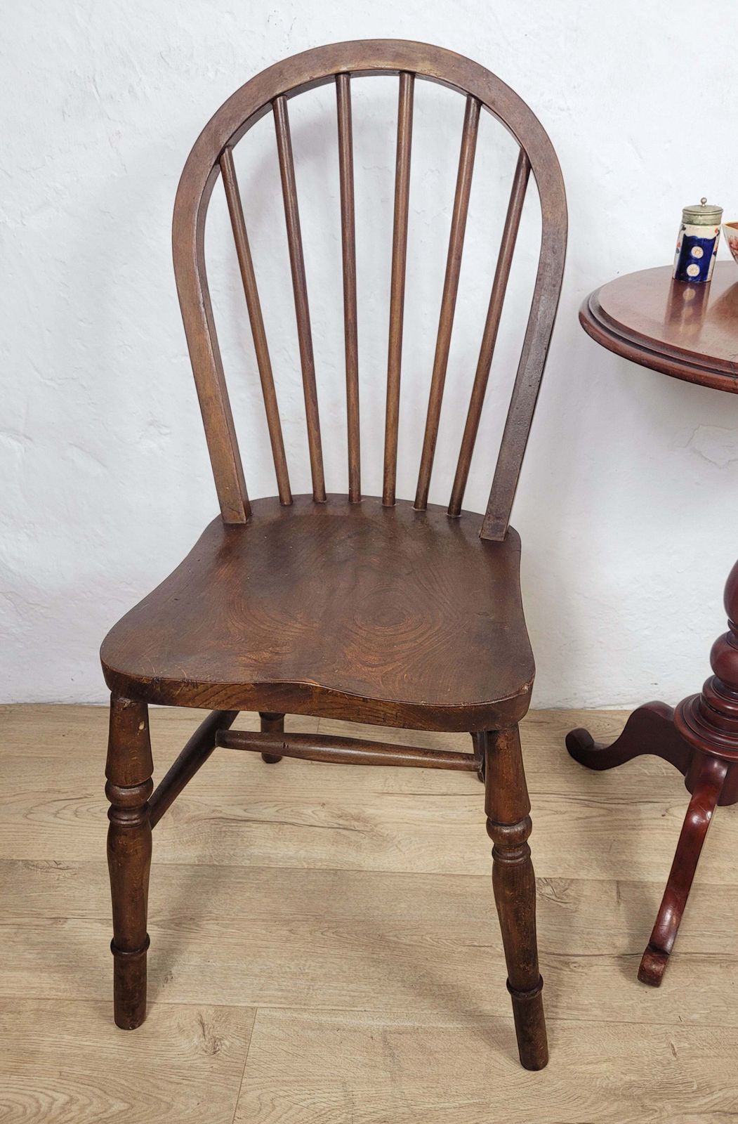 Vintage Kitchen Chair Hoop Back Elm & Birch English 20thc photo furniture