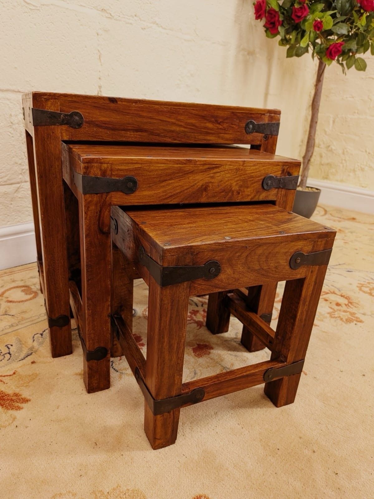 Indian Hardwood Nest Of Tables