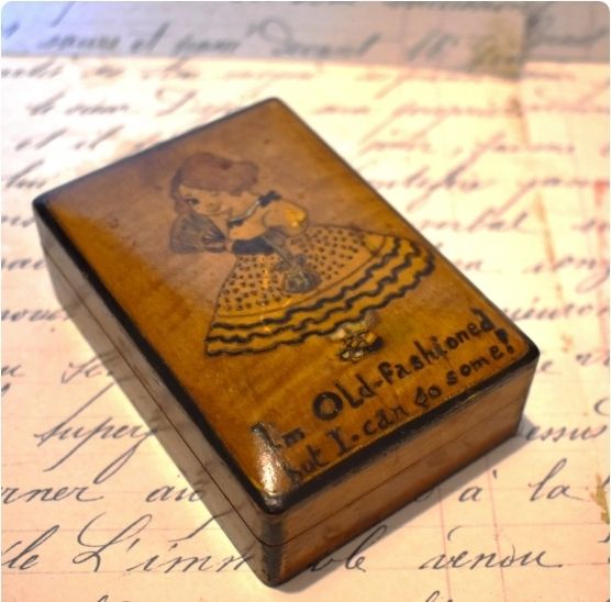 Victorian Jewellery Box   Gorgeous Risque Unique Illustration Of Cheeky Girl   I'm Old Fashioned But I Can Go Some! photo buy