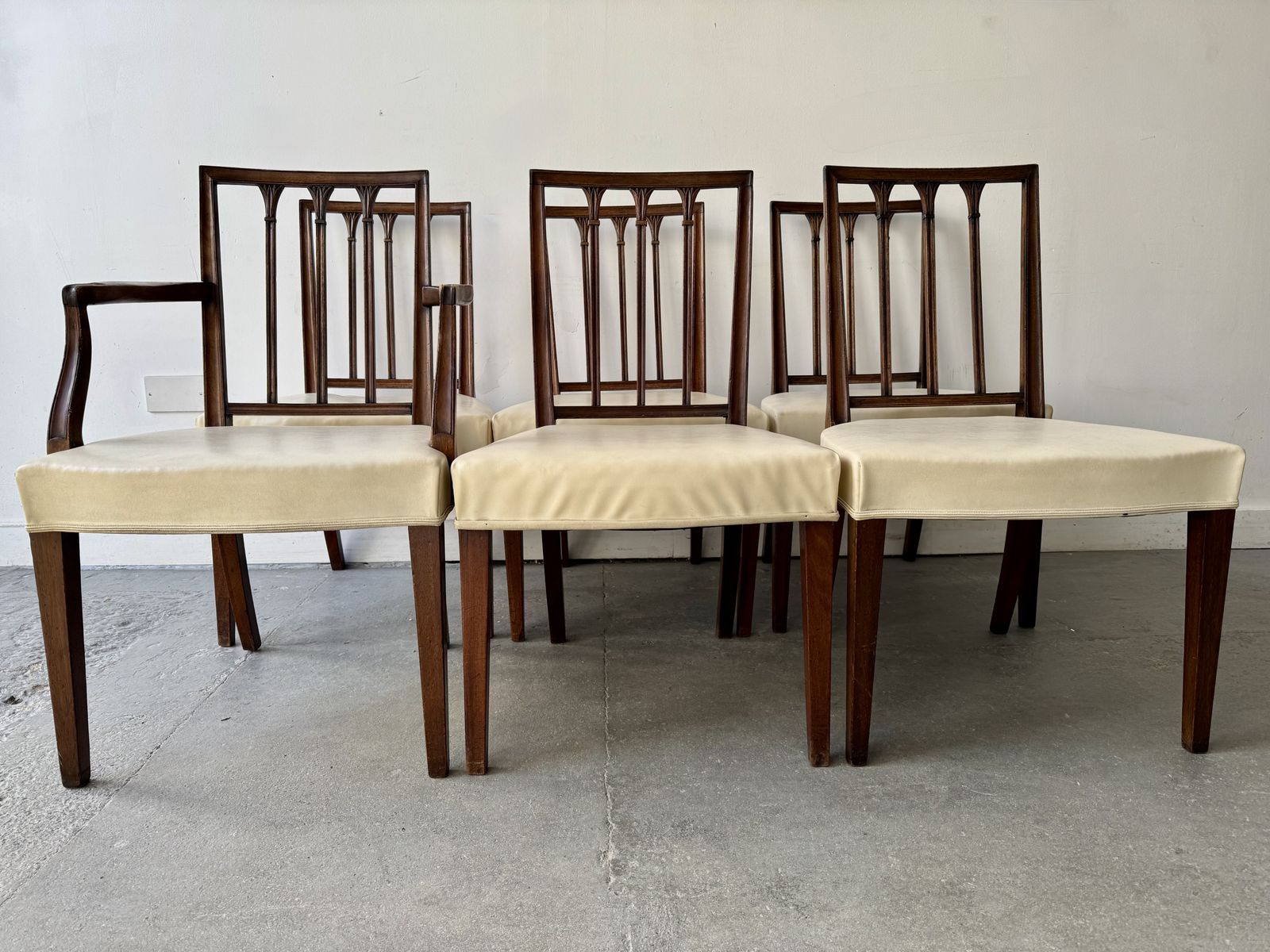 Set Of 6 Georgian Mahogany Dining Chairs