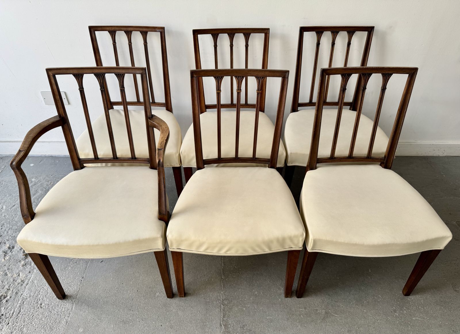 Set Of 6 Georgian Mahogany Dining Chairs photo Furniture