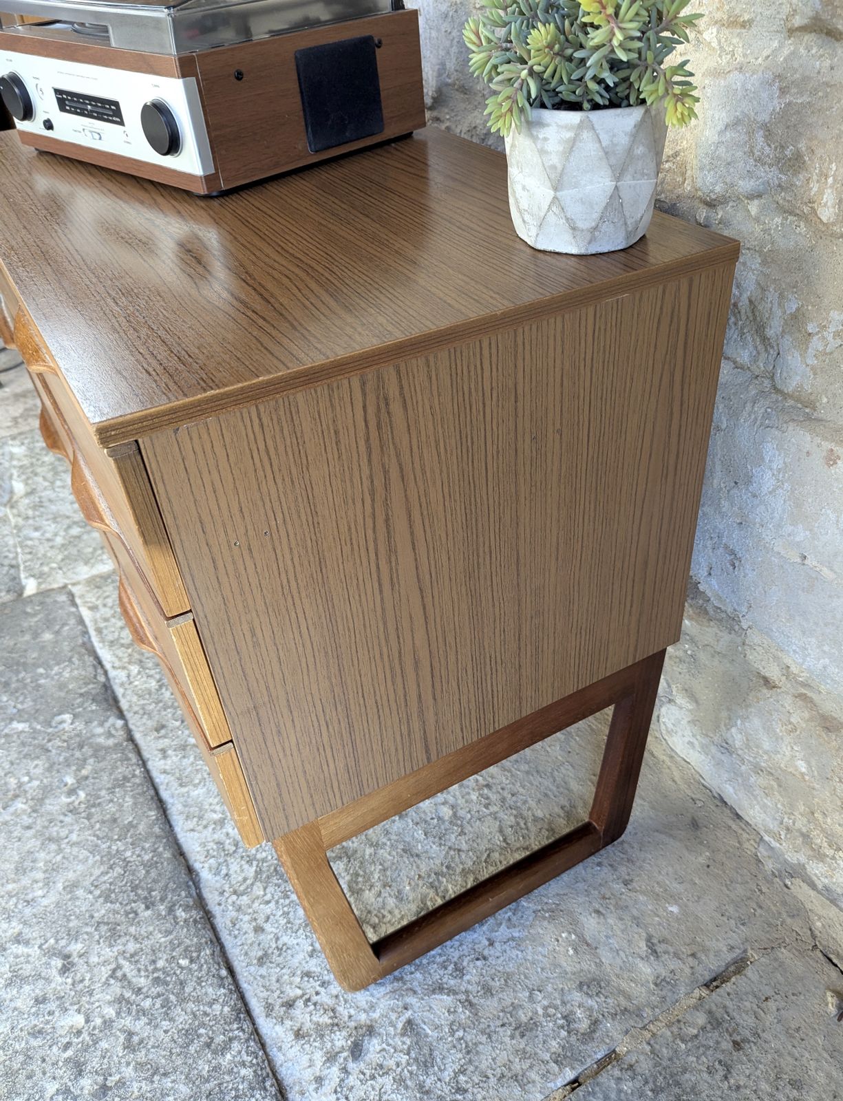 Mid Century Compact Chest Of Drawers By Europa   Teak Finish   Sku 125 photo Furniture