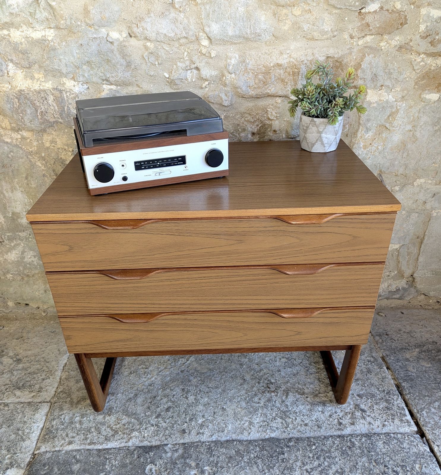 Mid Century Compact Chest Of Drawers By Europa   Teak Finish   Sku 125 photo vinterior