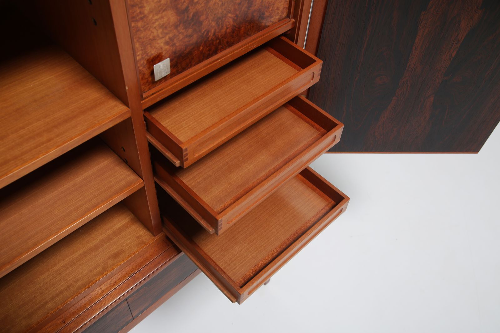 photo buy Rosewood Drinks Cabinet: Swedish Mid Century, Bookmatched Rosewood, Sweden, 1960s