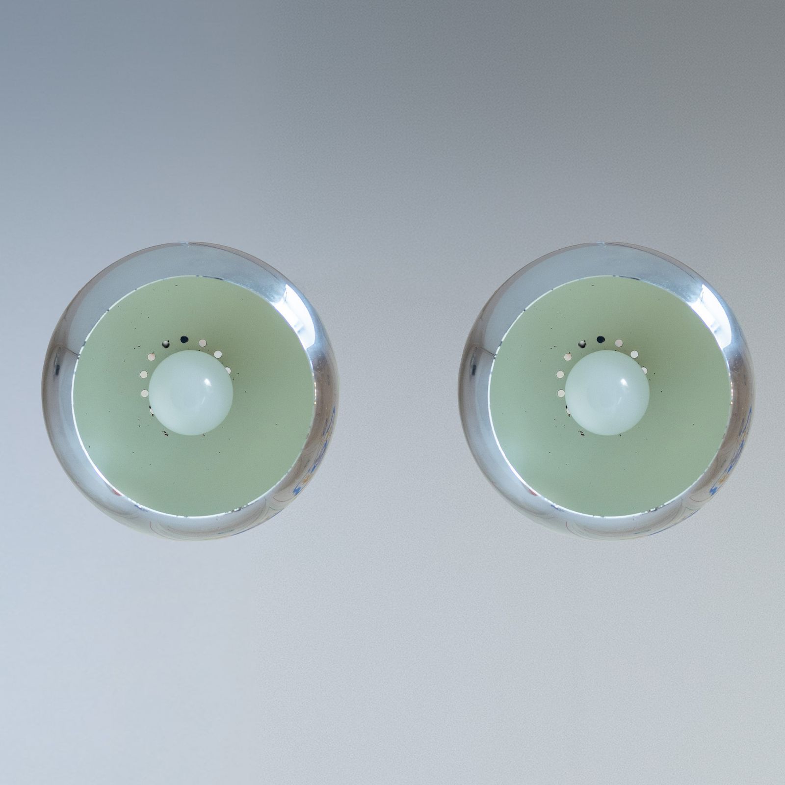 Mid   Century Modern Eye Ball Reggiani Pendant, Italy, Set Of Two photo buy