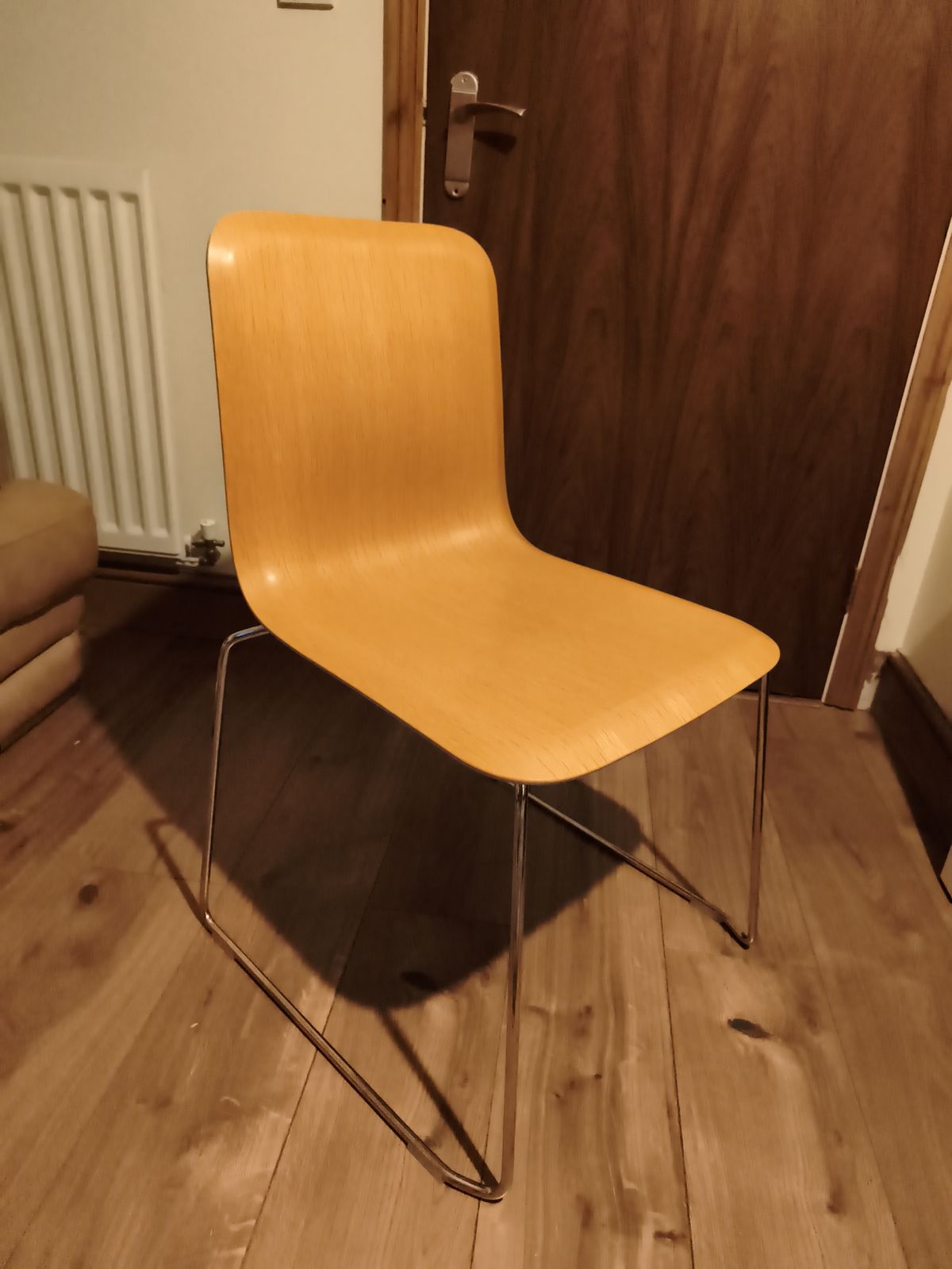 “Set Of 6 Lensvelt Lrc Chairs – Wiel Arets – Dutch Design – Bent Plywood & Chrome” photo for sale