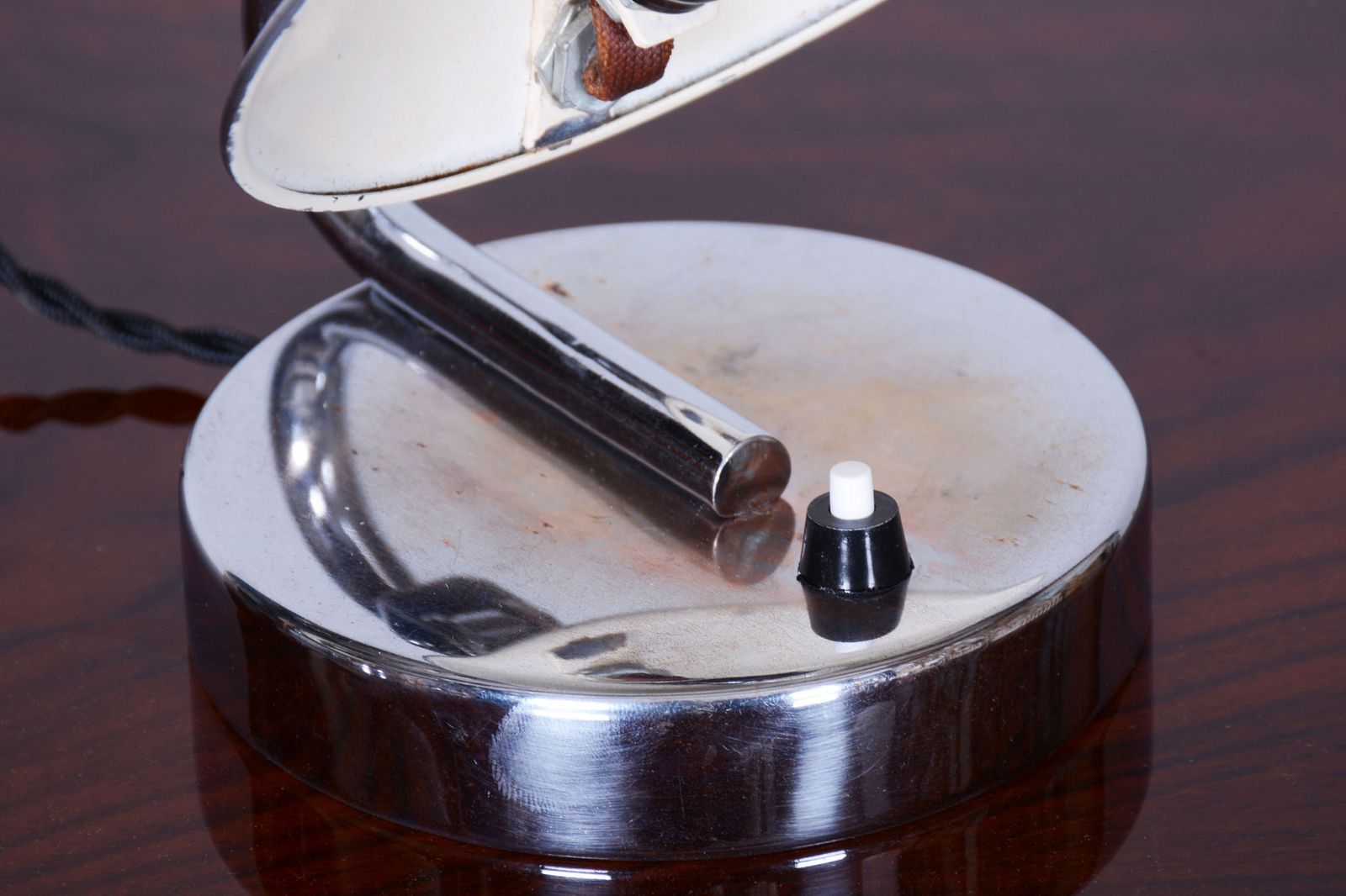 Pair Of Restored Bauhaus Table Lamps, By Napako, Chrome, Steel, Czech, 1920s photo buy