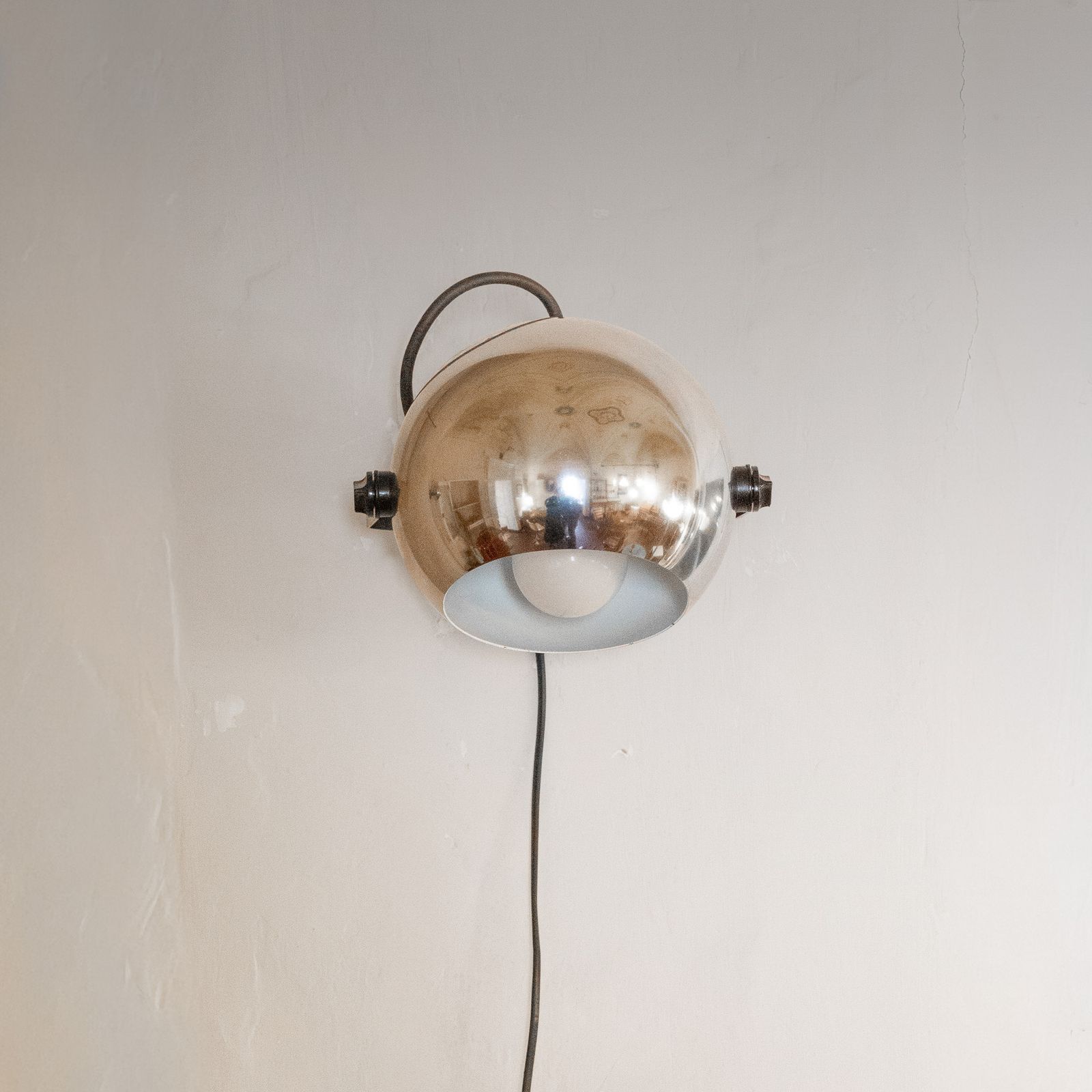 photo buy Pair Of Targetti Sankey "Alta Lite" Chromed Wall Sconces   Space Age Spotlights