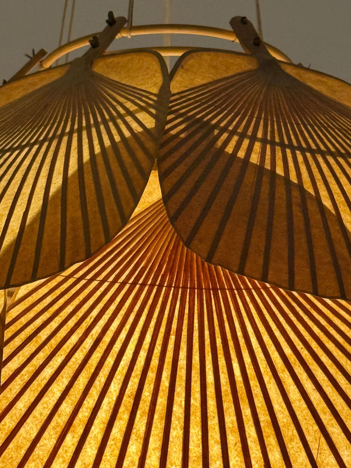 "Uchiwa" Ju Ku Ceiling Pendant Lamp   Ingo Maurer M Design Exceptional As New ! photo furniture