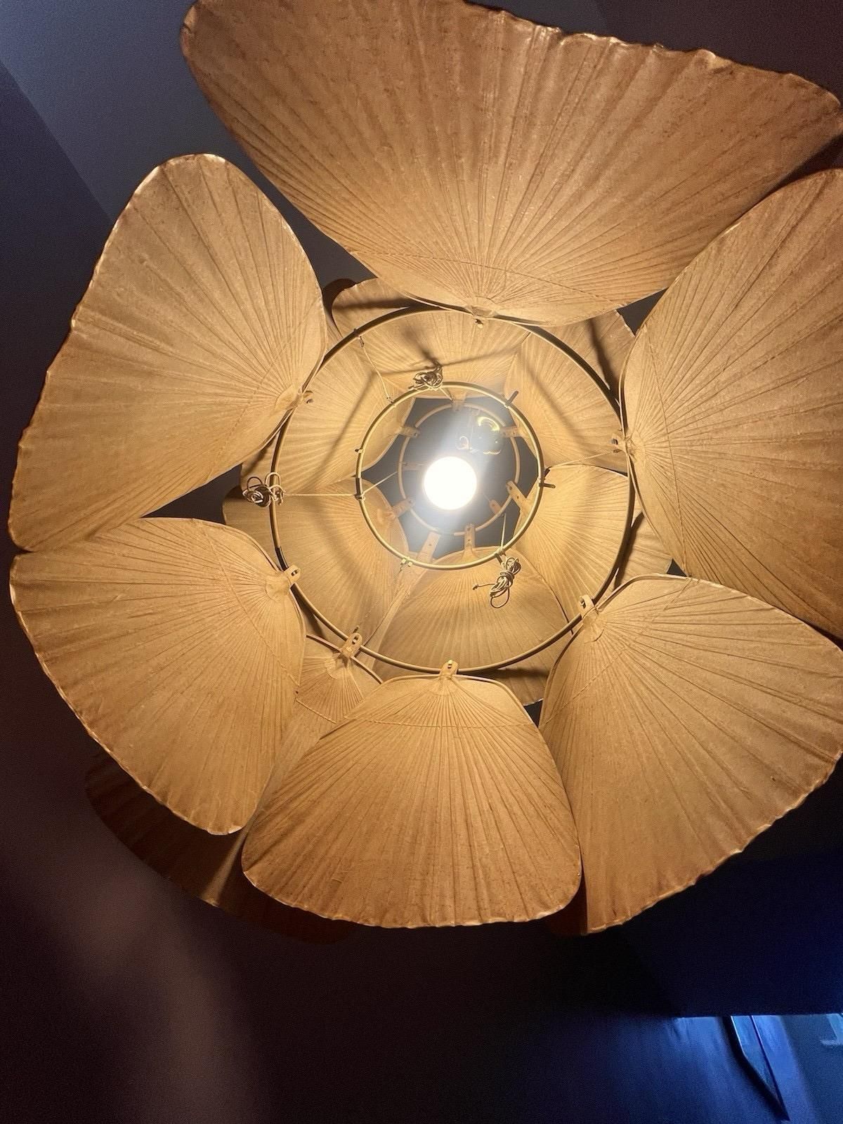 "Uchiwa" Ju Ku Ceiling Pendant Lamp   Ingo Maurer M Design Exceptional As New ! photo vintage