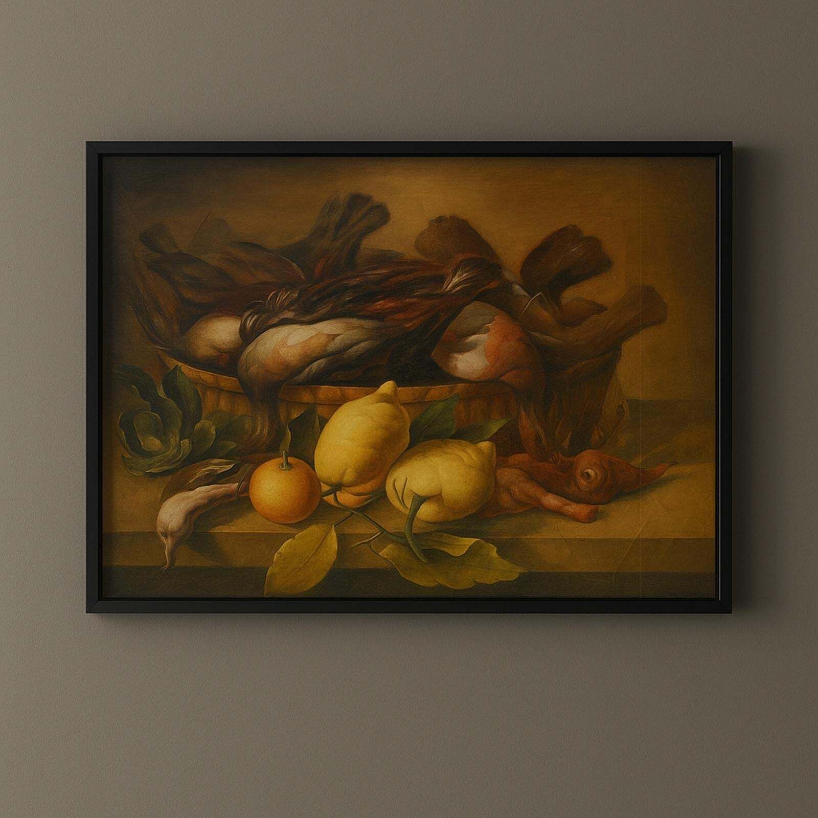 19th Century Still Life Painting Oil On Canvas Neapolitan Pictorial Tradition photo vinterior