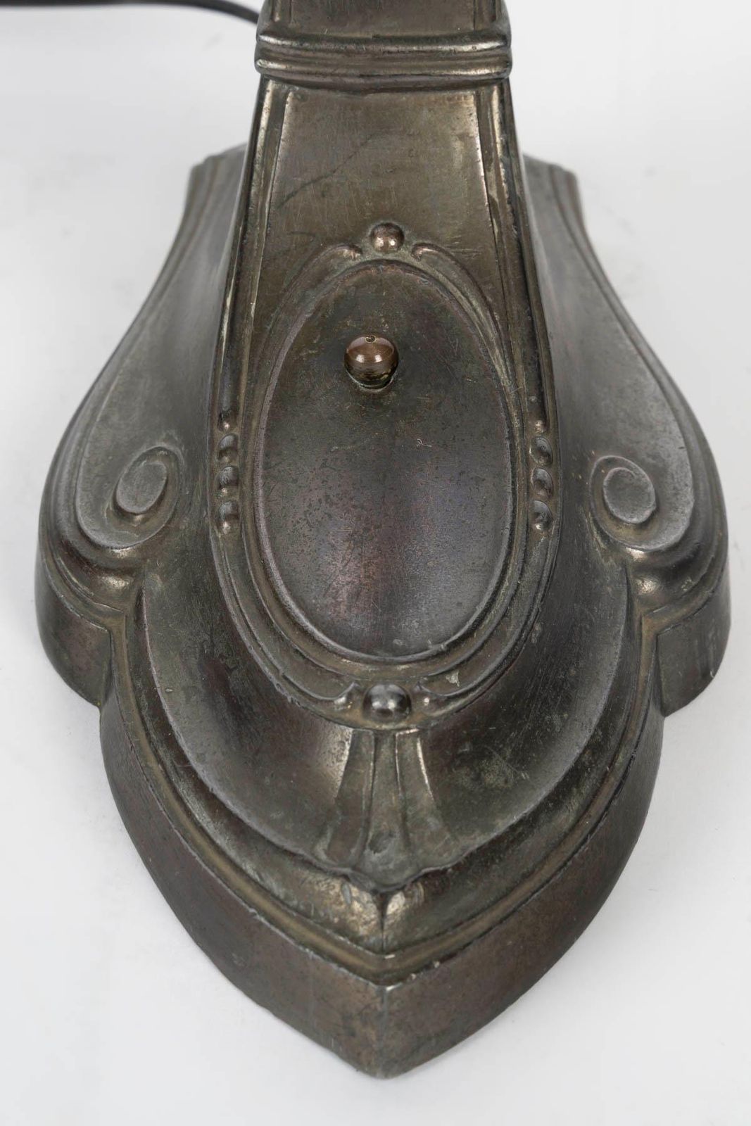 Art Nouveau Alabaster And Pewter Table Lamp (1910) photo Lighting