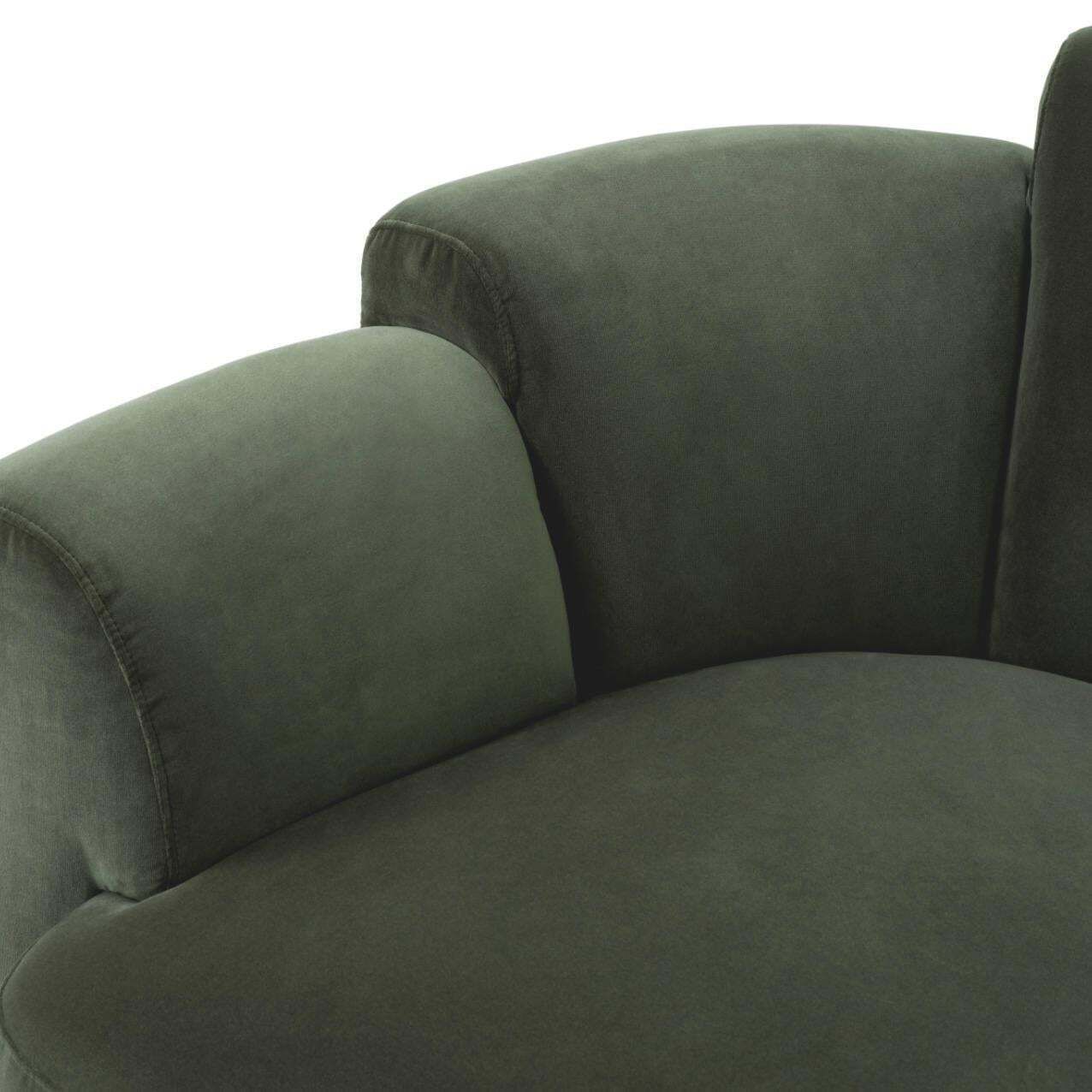 Swivel Chair In Torrin Green Velvet photo vinterior