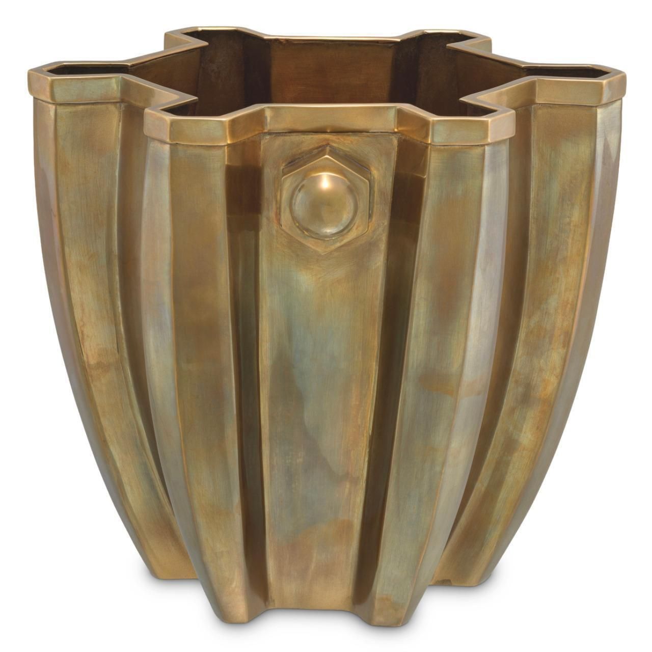 Pair Of Wine Coolers, Vintage Brass Finish, Contemporary photo vinterior