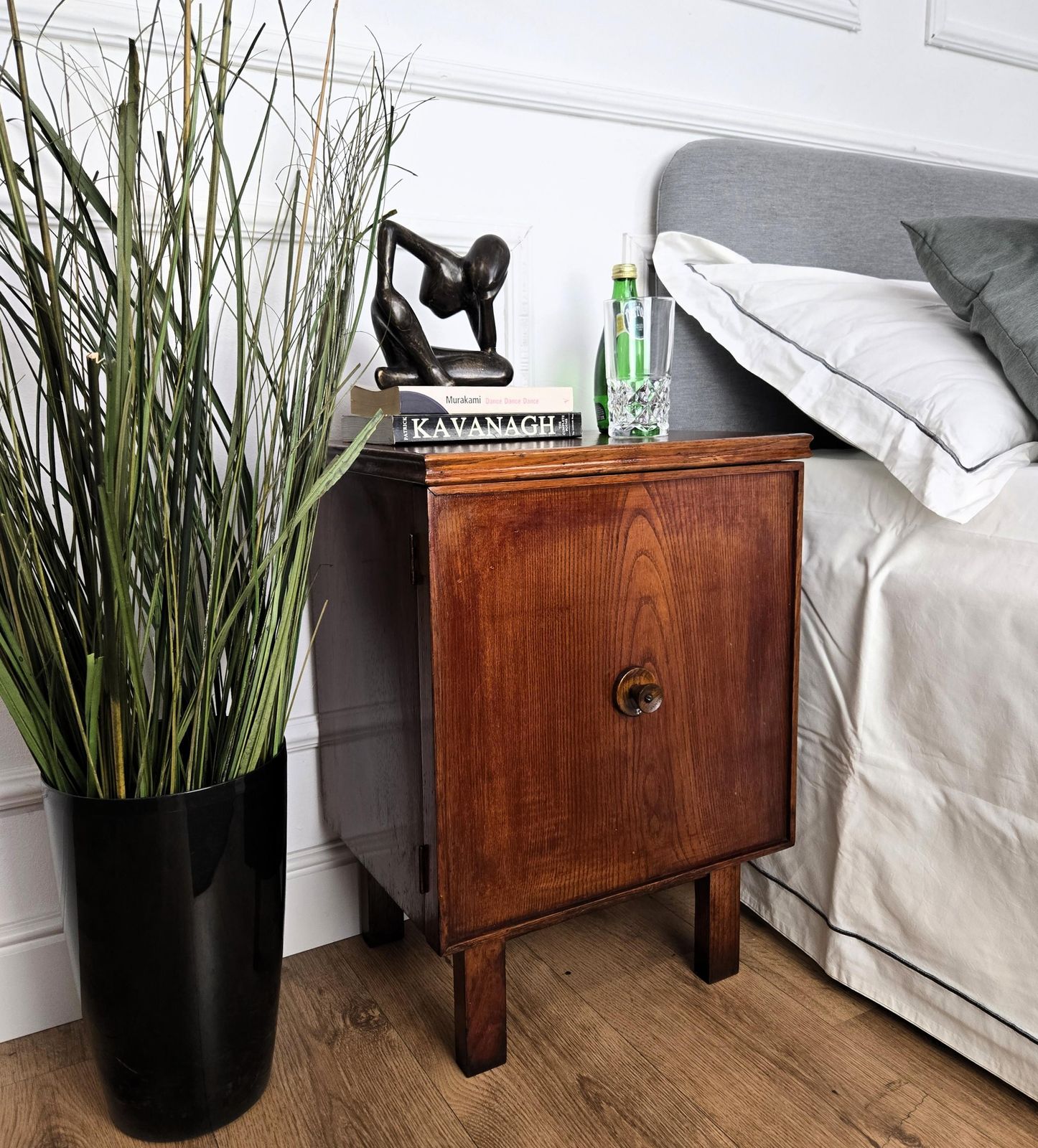 Pair Of Italian Mid Century Wood Night Stands Bedside Tables photo furniture