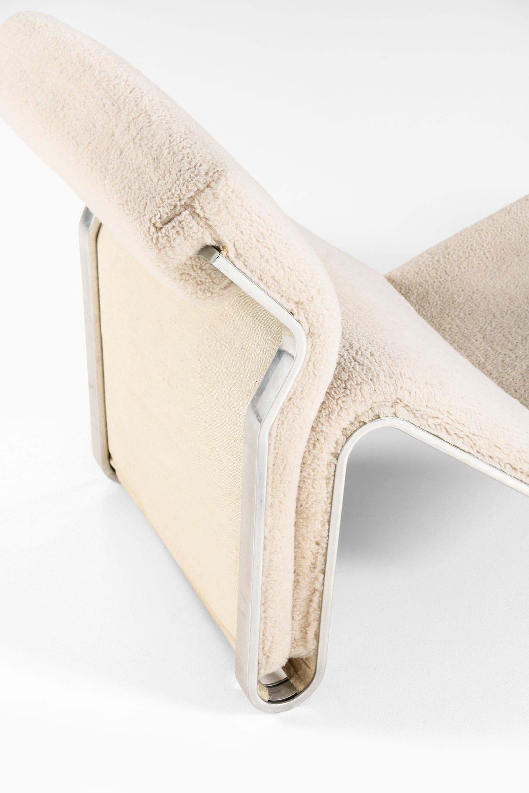 Lounge Chair “Lysmasken” In Aluminum And Canvas By Eric Sigfrid Persson, 1970s photo vinterior